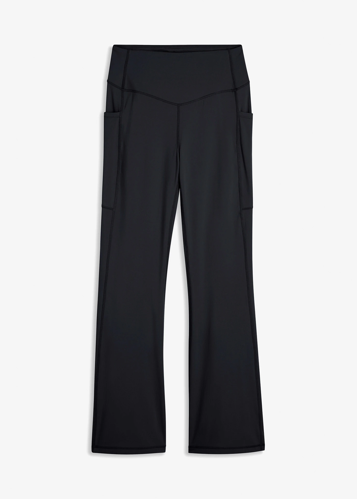 Legging de sport évasé et confortable avec poche portable, séchage rapide • noir • Boutique bonprix