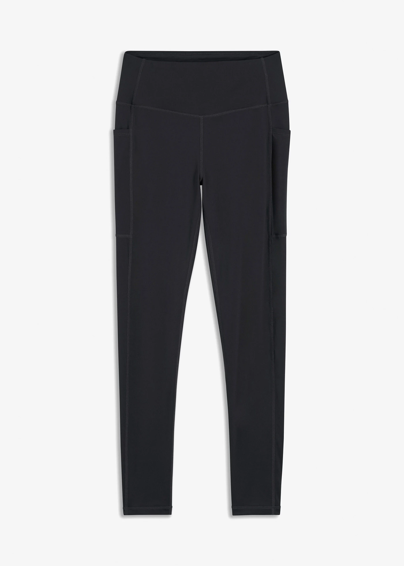 Komfort sport legging mobiltelefonos zsebbel, gyorsan szárad • fekete • bonprix áruház