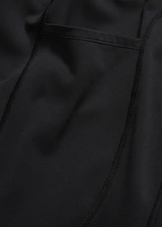Comfort sportlegging met telefoonzak, bootcut, sneldrogend • zwart • bonprix online shop