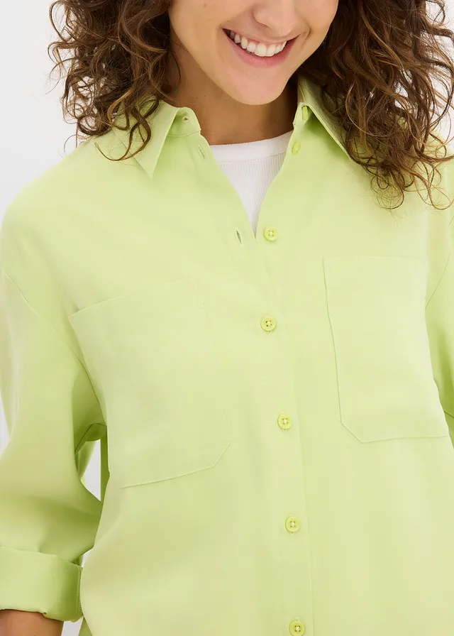 Blouse in een soepele viscosemix • mintgroen • product-page.page-title-suffix