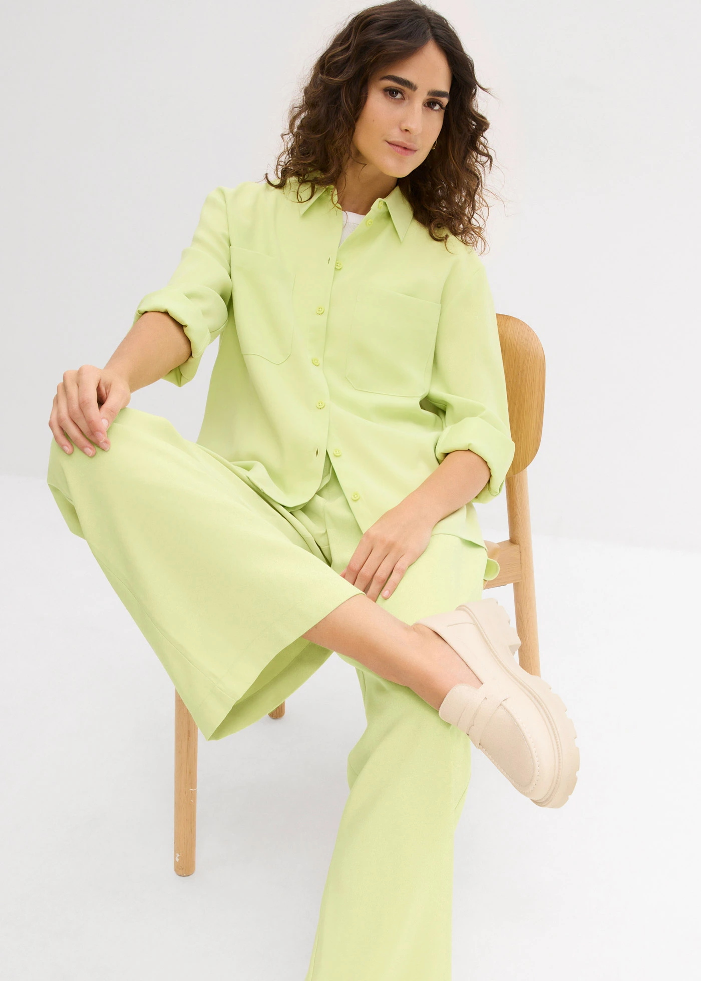 Blouse in een soepele viscosemix • mintgroen • bonprix online shop