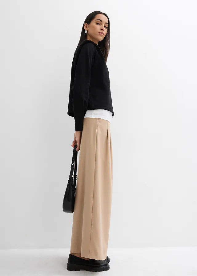 Sweater van puur katoen zwart