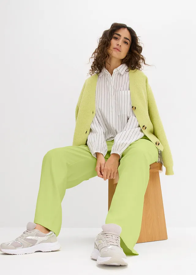 Marlene Dietrich broek van soepele viscose • mintgroen • product-page.page-title-suffix