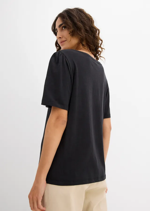 T-shirt van katoen • zwart • product-page.page-title-suffix