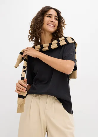 Tričko z čistej bavlny • čierna • obchod bonprix