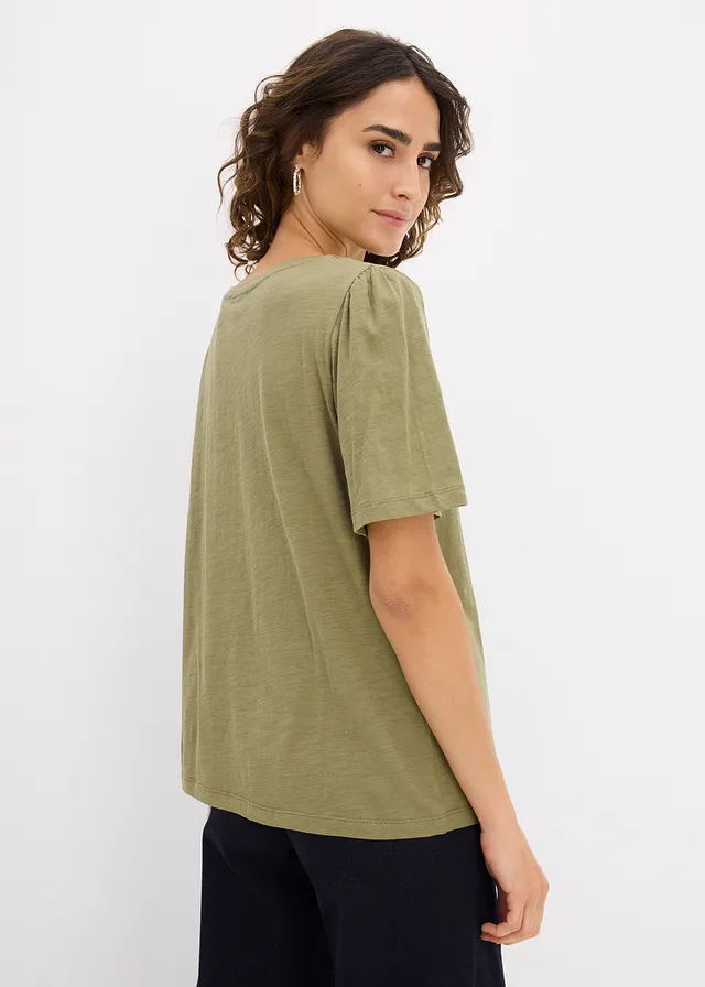 T-shirt van katoen • olijfgroen • product-page.page-title-suffix