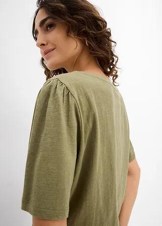 T-shirt 100% coton • olive • Boutique bonprix