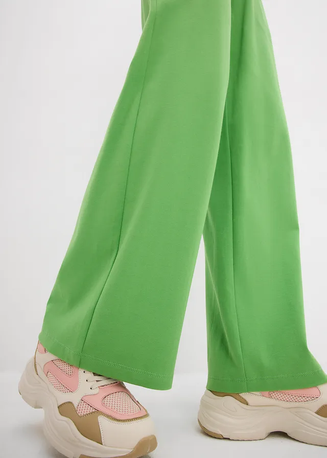 Wijde jersey broek van interlock • klavergroen • product-page.page-title-suffix