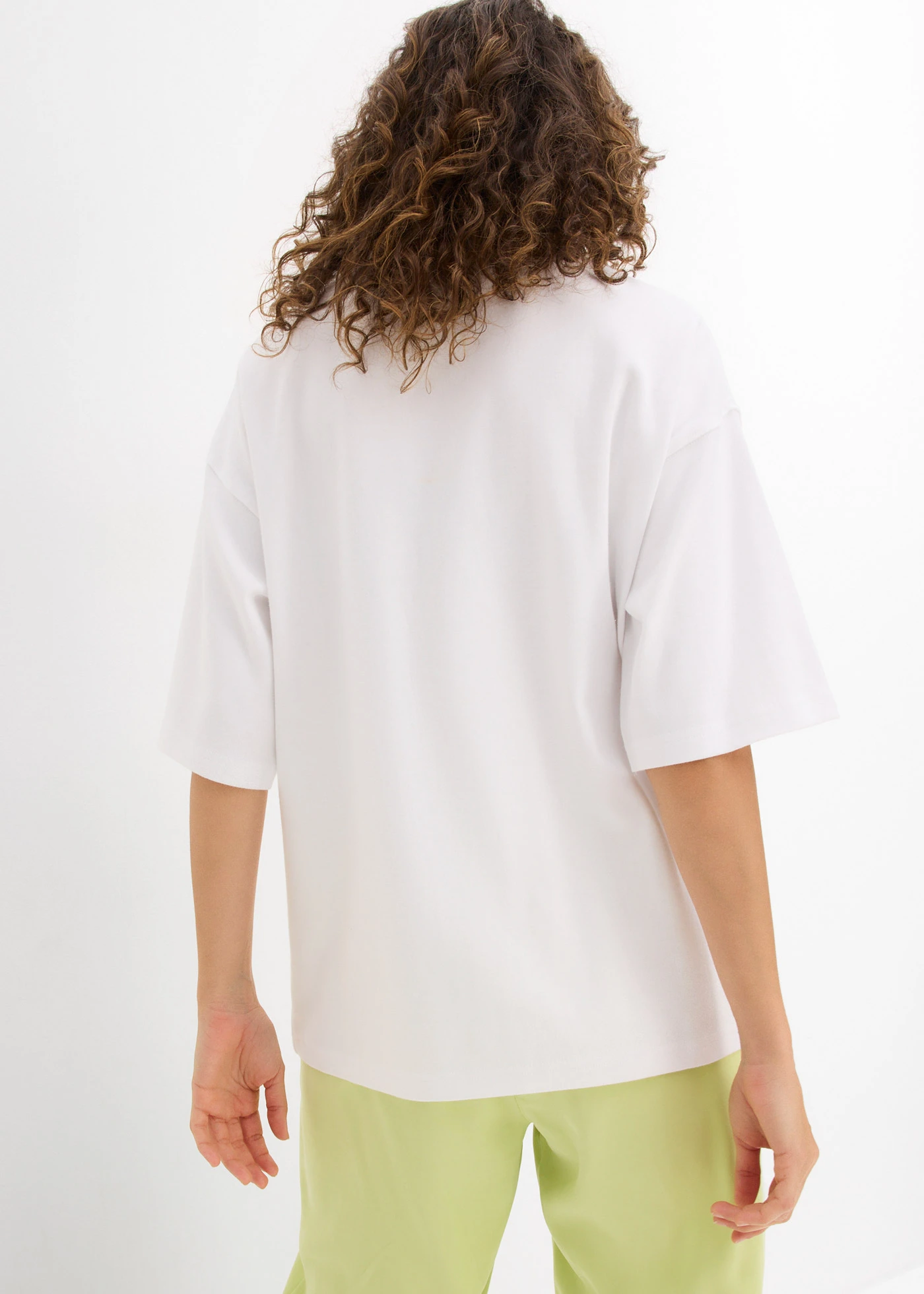 T-shirt épais oversize 100% coton • blanc • Boutique bonprix