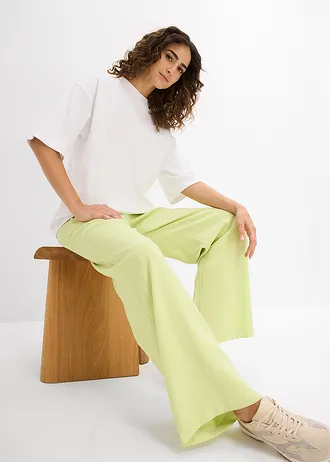 T-shirt oversize z ciężkiej bawełny organicznej • biały • sklep bonprix