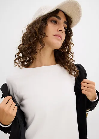 Sweatjurk met raglanmouwen • wolwit • bonprix online shop