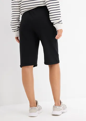 Bermude casual cu marginea întoarsă • negru • magazin bonprix