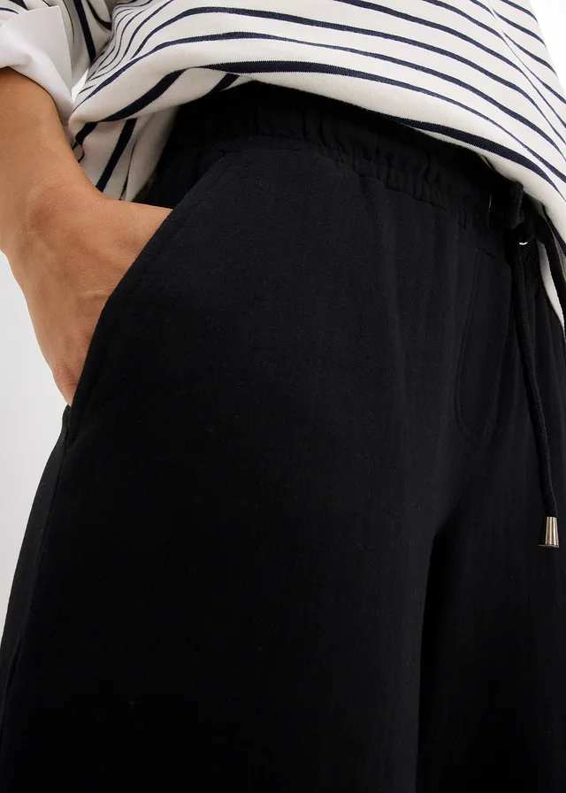 Sweatbermuda met turn-up • zwart • product-page.page-title-suffix