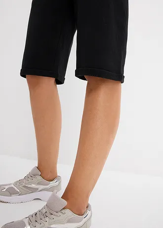 Sweatbermuda met turn-up • zwart • bonprix online shop