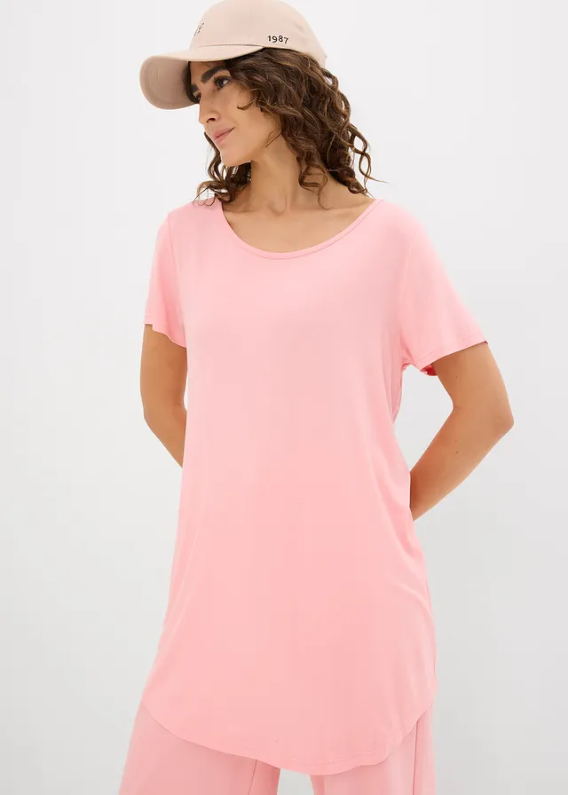 T-shirt long en viscose douce