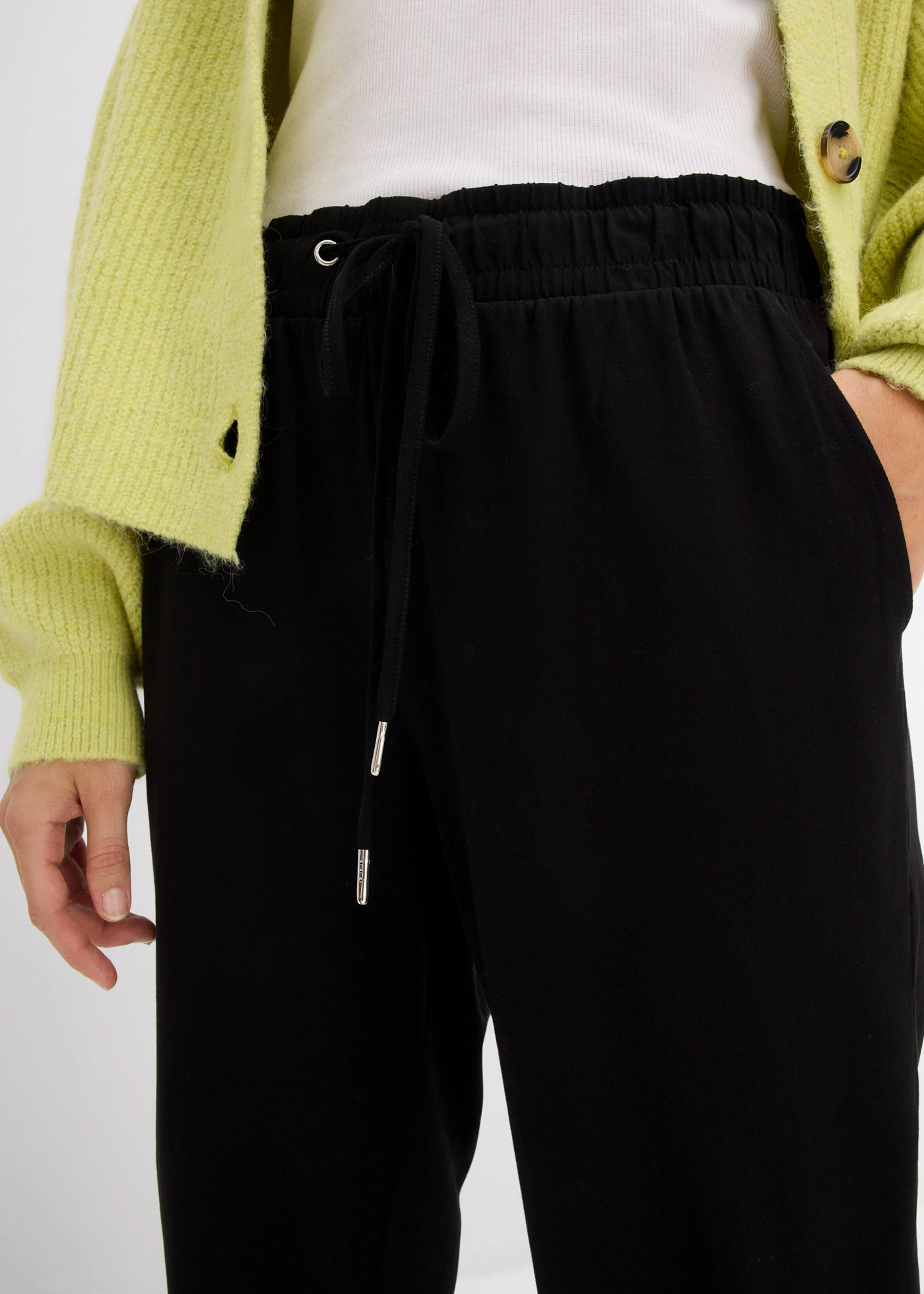 Pantaloni casual din bumbac cu stretch • negru • magazin bonprix