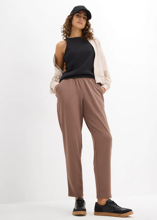Pantalon en néoprène à taille élastiquée • marron moyen • product-page.page-title-suffix