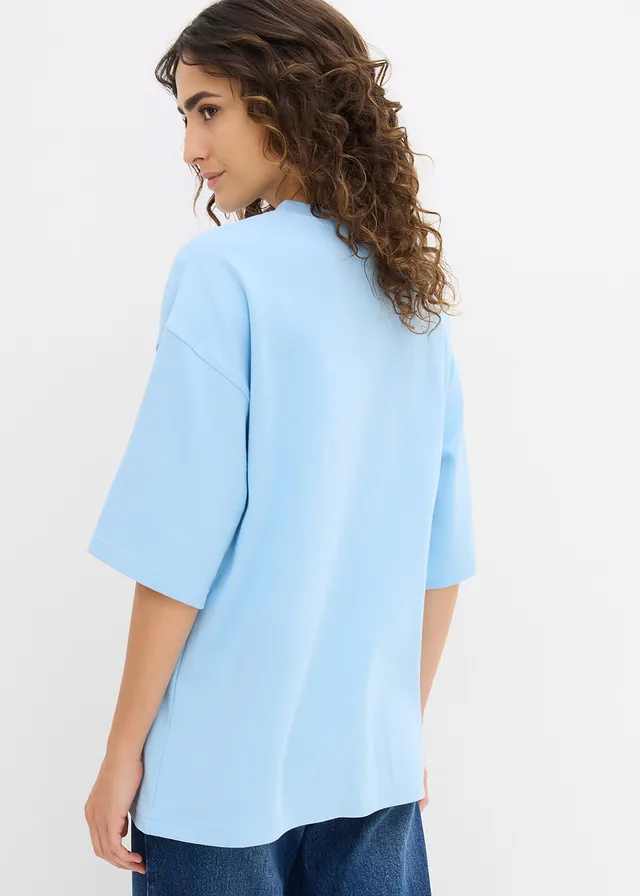 Oversized shirt van puur, zwaar biologisch katoen • lichtblauw • product-page.page-title-suffix
