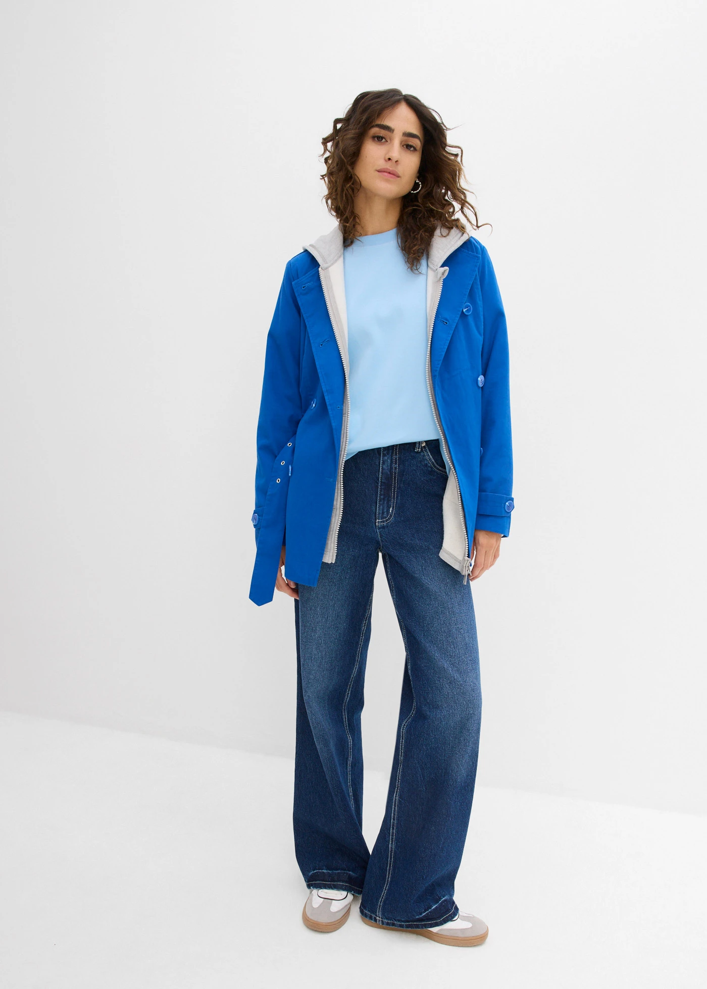 Oversized shirt van puur, zwaar biologisch katoen • lichtblauw • bonprix online shop