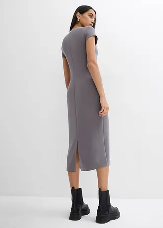 Žerzejové šaty z viskózové směsi • kouřově šedá • bonprix obchod