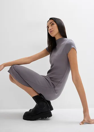 Žerzejové šaty z viskózové směsi • kouřově šedá • bonprix obchod