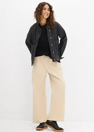 Oversized shirt van puur, zwaar biologisch katoen • zwart • bonprix online shop