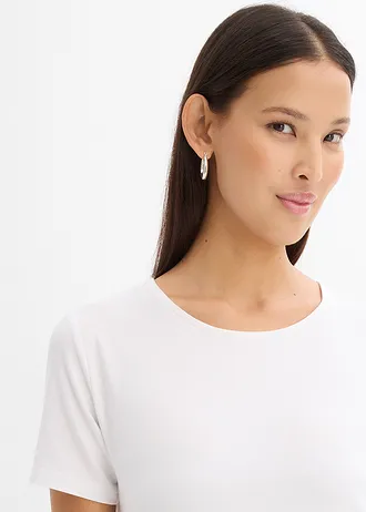 T-shirt z lekkiego dżerseju • biały • bonprix obchod