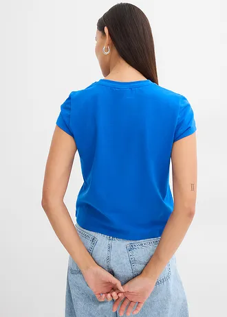 Kort T-shirt met print • arctisch blauw-wit met print • bonprix online shop