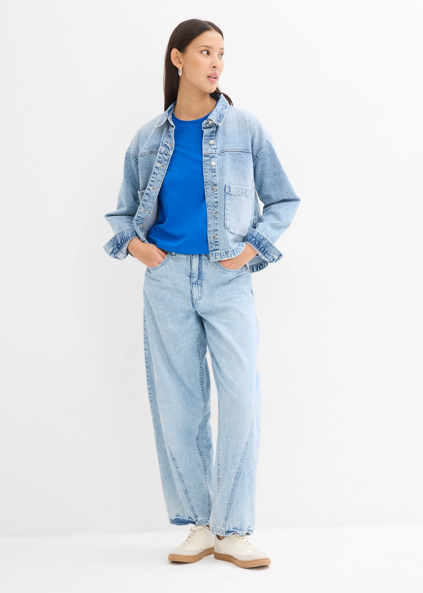 Kort T-shirt met print • arctisch blauw-wit met print • bonprix online shop