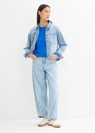 Kort T-shirt met print • arctisch blauw-wit met print • bonprix online shop