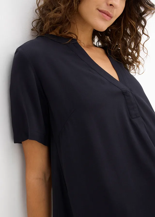 Lange tuniek van pure viscose • zwart • product-page.page-title-suffix