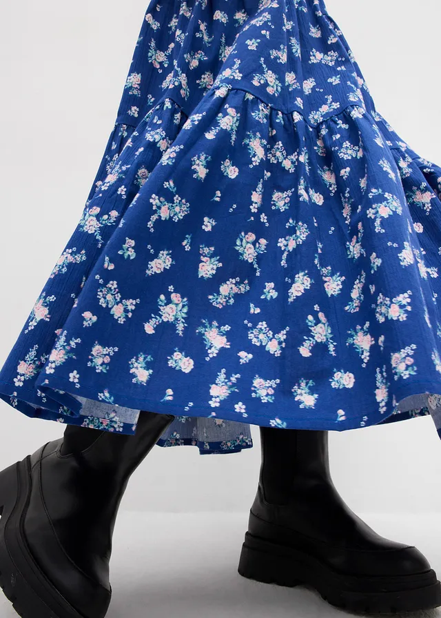 Jurk van katoen • gentiaanblauw/topaasblauw/lichtblauw gebloemd • product-page.page-title-suffix