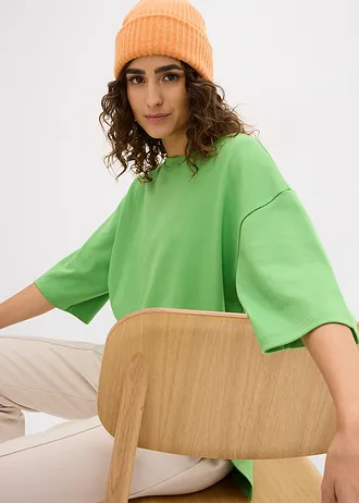 Dlouhé tričko z interlocku • listově zelená • bonprix obchod