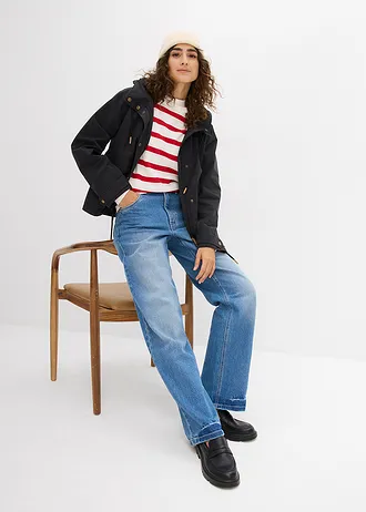 Veste mi-saison à capuche • noir • Boutique bonprix