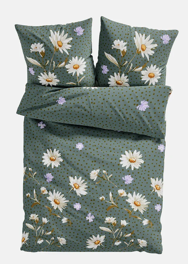 Linon dekbedovertrek • groen • bonprix online shop