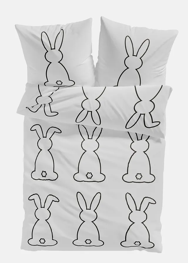 Povlečení z bavlněné směsi • černo-bílá • bonprix obchod