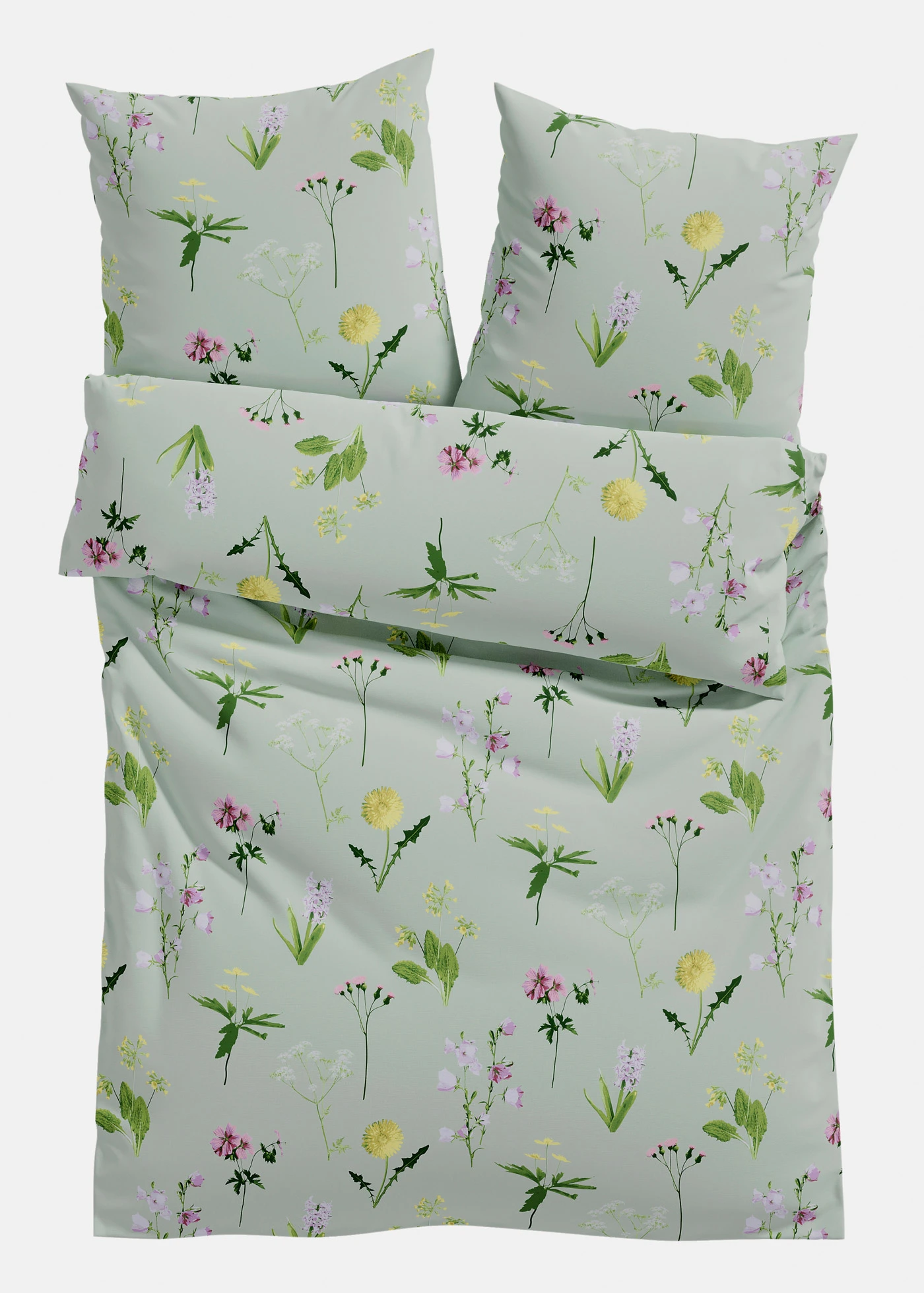 Parure de lit en coton mélangé • vert clair • Boutique bonprix