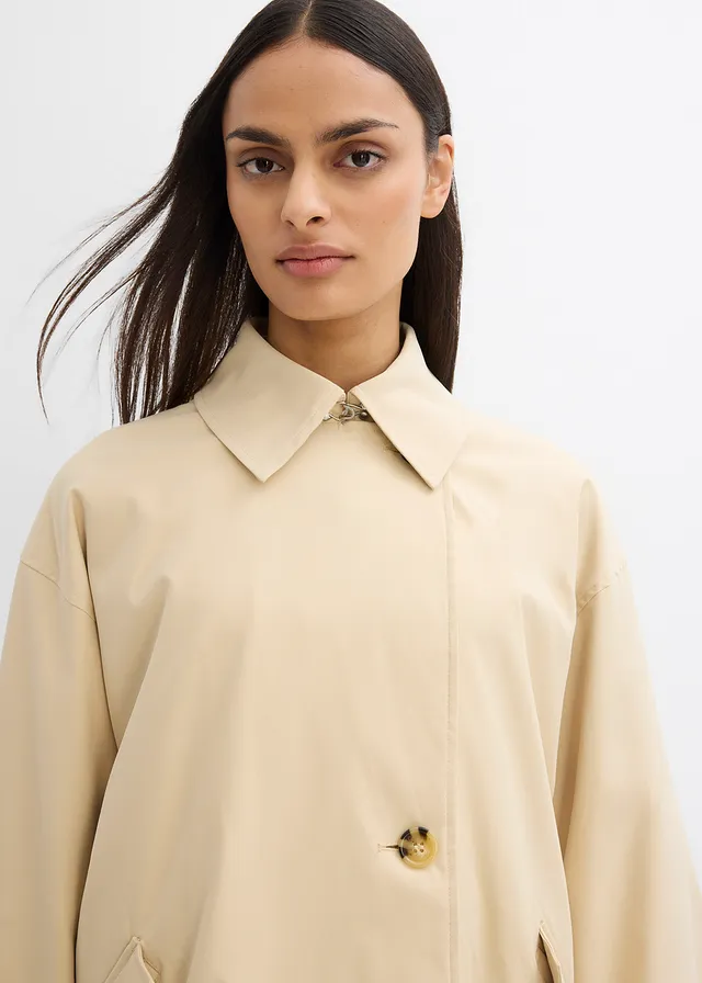 Trenchcoat in A-lijn • groenbeige • product-page.page-title-suffix