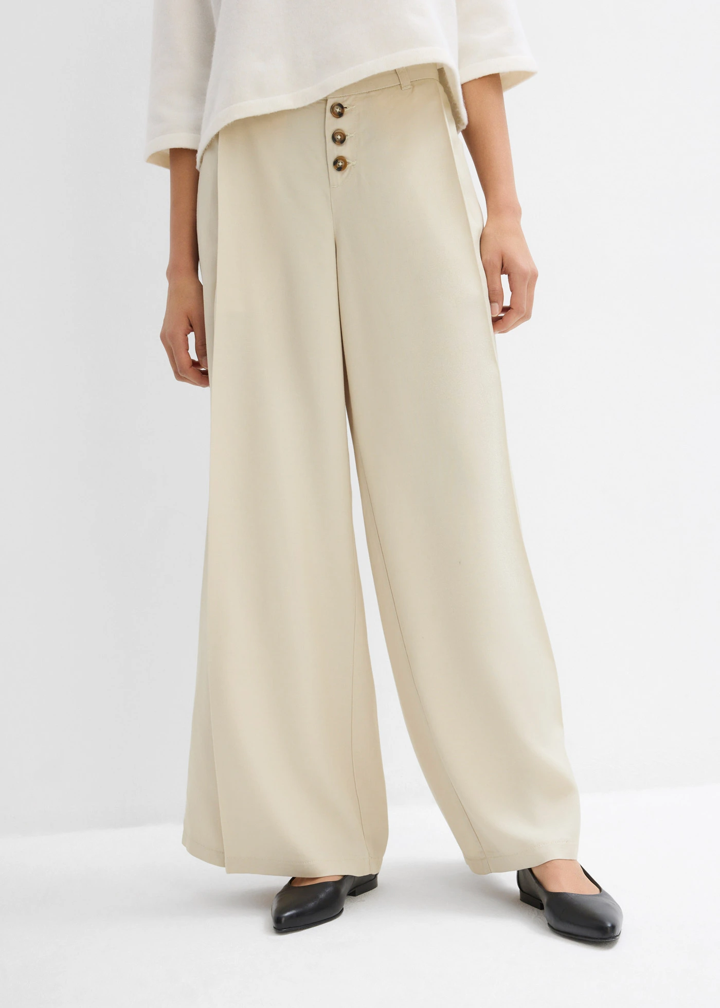 Twill broek van soepelvallend lyocell • licht olijfgroen • bonprix online shop