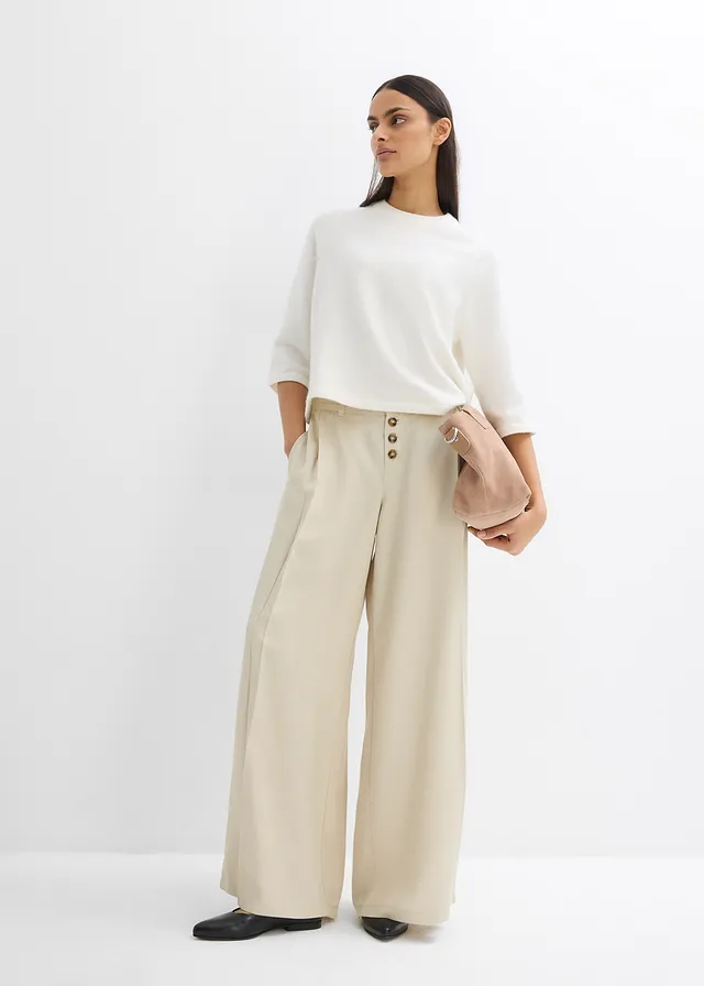 Pantalon twill en Lyocell fluide • olive clair • product-page.page-title-suffix