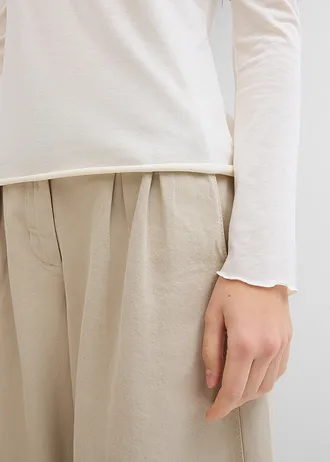 Semi-transparante longsleeve • ecru • bonprix online shop