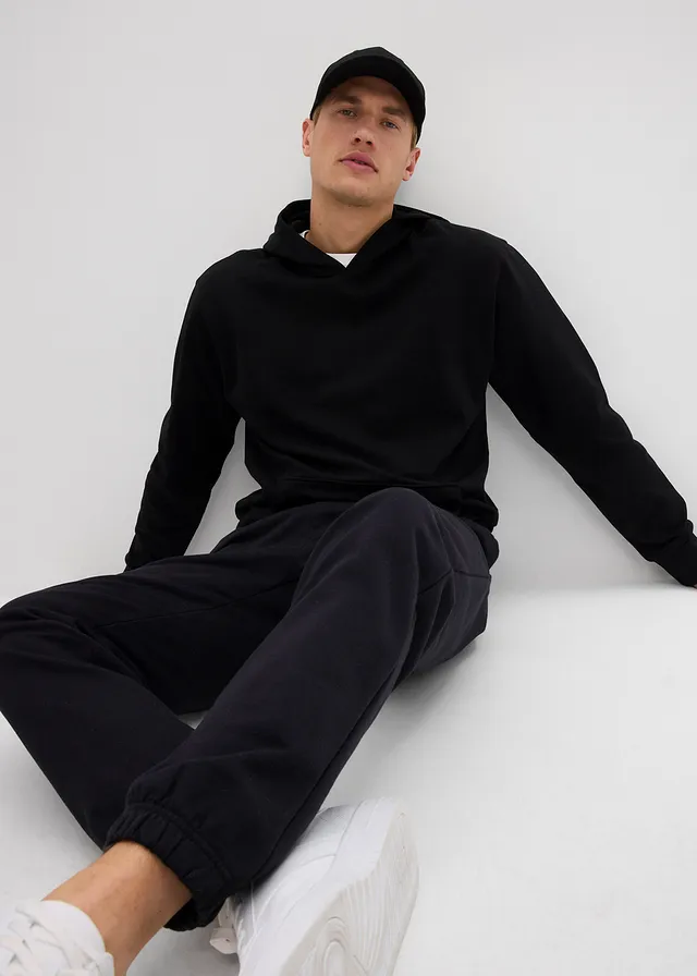 Sweat à capuche 100% coton, loose • noir • product-page.page-title-suffix