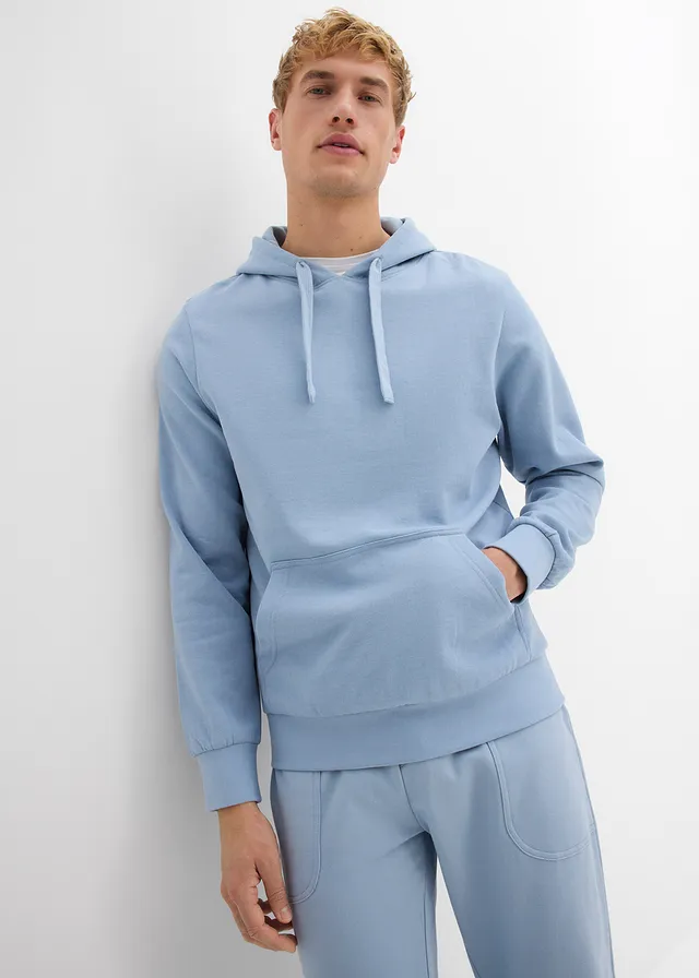 Hoodie in regular fit, Kleur: lichtblauw