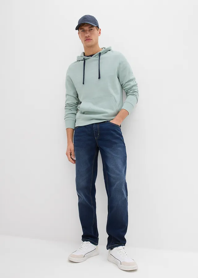 Sweat à capuche 100% coton, Couleur: gris vert