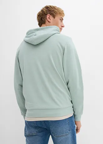 Kapucnis szabadidőfelső, Regular Fit • szürkészöld • bonprix áruház