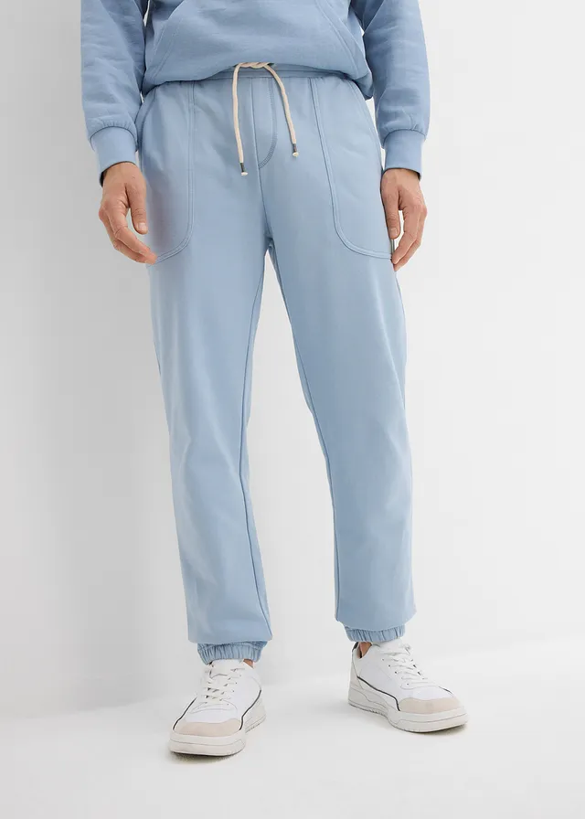 Pantaloni de jogging din bumbac organic 100% • bleu • magazin bonprix
