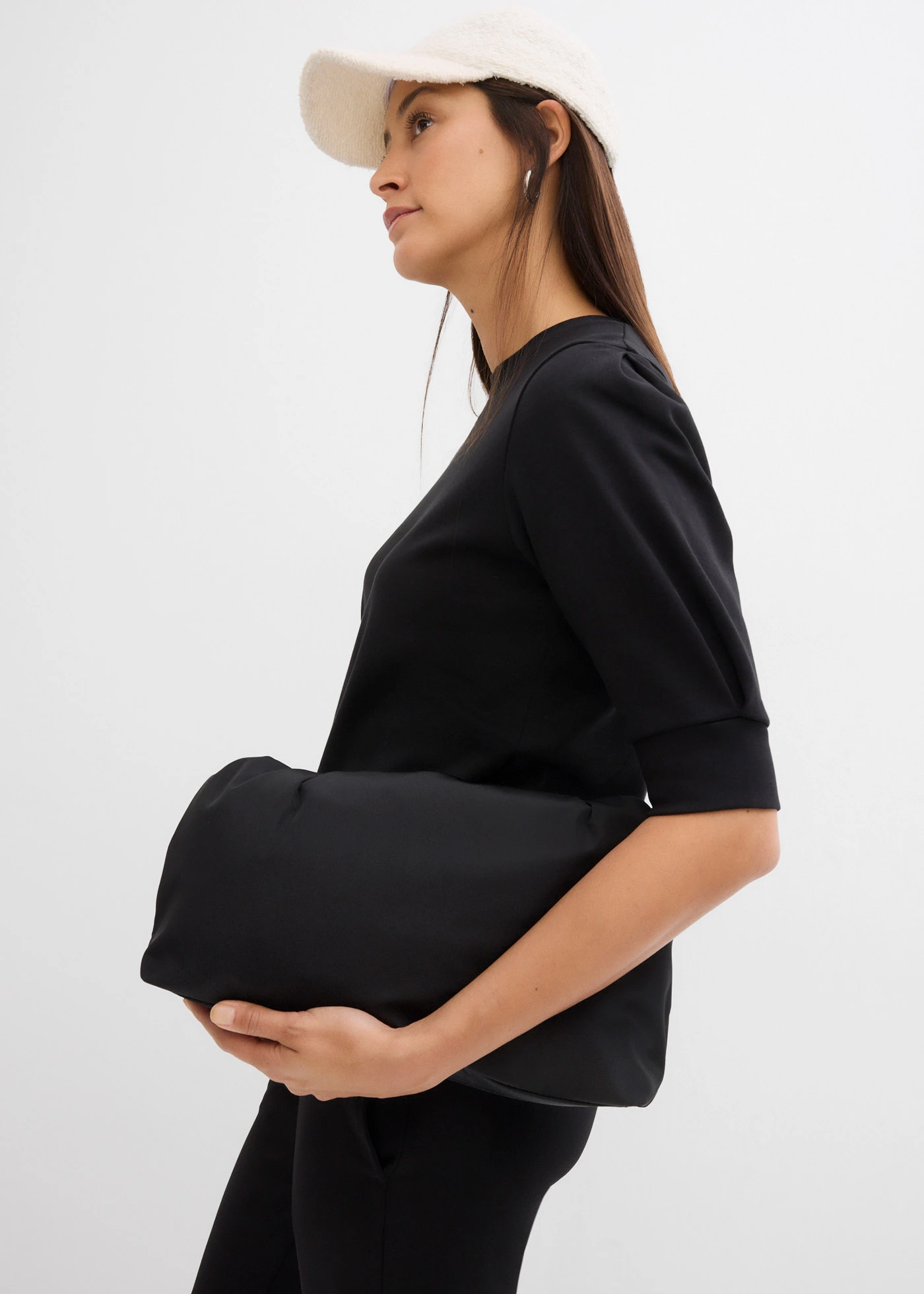 Bluză tricot din bumbac organic 100% • negru • magazin bonprix