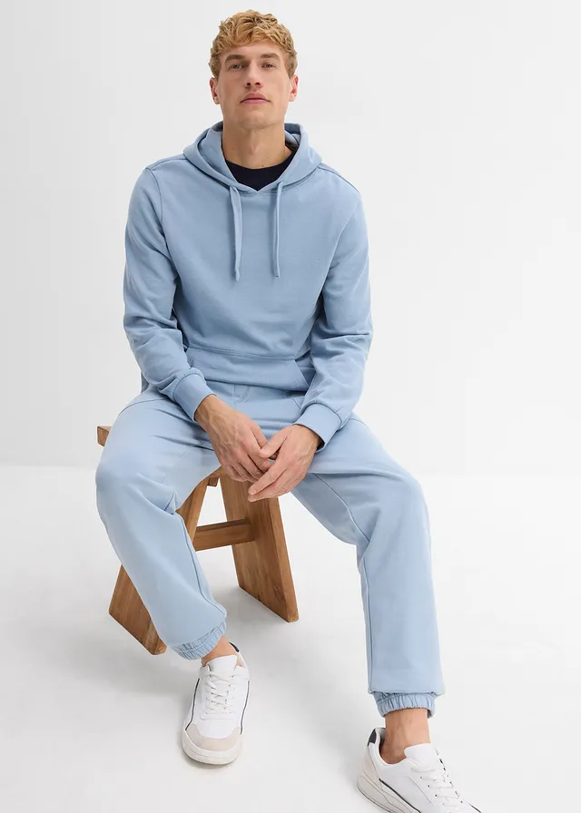 Pantaloni de jogging din bumbac organic 100% • bleu • magazin bonprix
