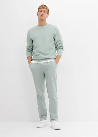 Spodnie sportowe, regular fit • szarozielony • sklep bonprix