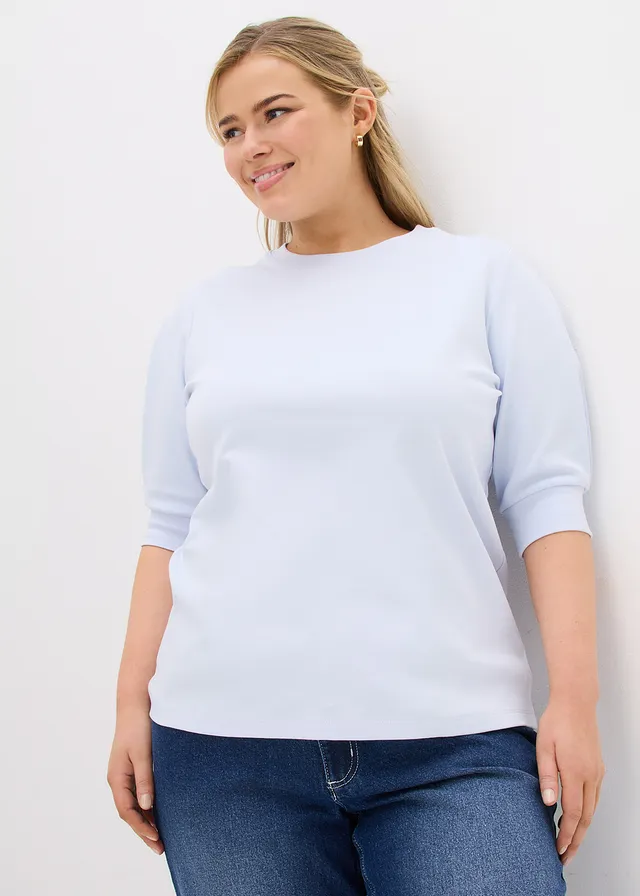 Shirt van biologisch katoen, Kleur: zachtblauw